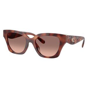 New COACH Cad18 Havana Butterfly HC8418U 5774/13 Sunglasses Women